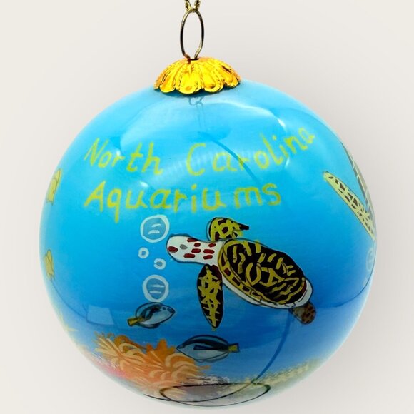 Hand Painted North Carolina Aquariums Sea Life Christmas Ornament - Picture 1 of 6